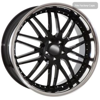 22 inch black rims wheels fit BMW X5 2012 X6 mesh chrome lip Clearance