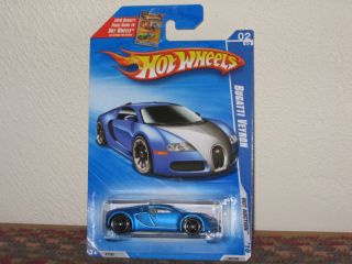 2010 Hot Wheels Hot Auction Series Bugatti Veyron Satin Blue VHTF