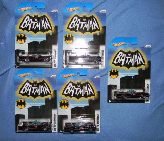 Hot Wheels 2012 Batman Dark Knight Lot of 5 66 TV Batmobile