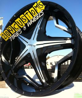 19 Black Wheels Rims Tires 6x127 20x8 5 Buick Rainier 2004 2007