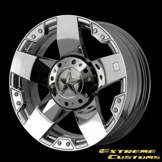 XD Series XD775 Rockstar Chrome 5 6 8 Lug Wheels Rims Free Lugs
