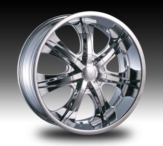 22 inch Velocity VW725 Chrome Wheels Rims 5x115 13