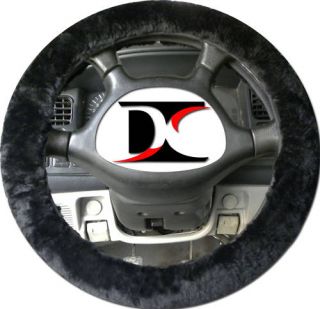 Genuine Sheepskin Steering Wheel Cover Very Nice Black