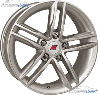 17x7 Sendel S30 5x108 5x4 25 40mm Silver Wheels Rims inch 17