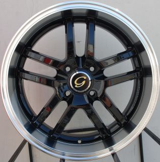 Wheel 5x100 38 Black Machine Rim Fits Celica Corolla Matrix