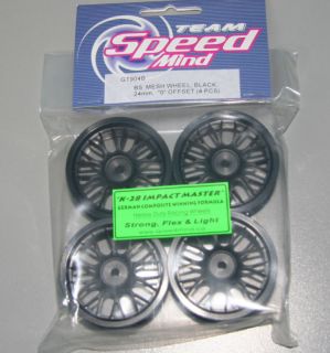Speedmind BBs Rims Wheel 1 10 Touring Car Black GT904B