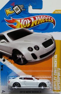 Continental Supersports 2012 Hot Wheels New Models 36 50 White