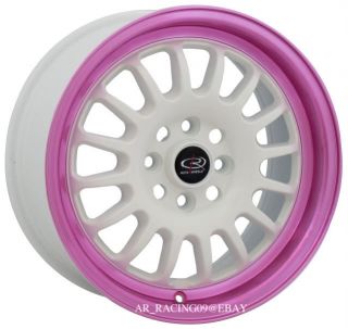 15 Rota Rims Track R Pink Versa Yaris Fit XB Sentra SI