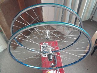 Ambrosio Excellence Blue Rims 36 Spoke Campagnolo Veloce 8 Speed Hubs