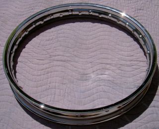 WM2 1.85 X 18  36 hole new Chrome steel vintage motorcycle rim by