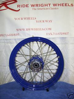 Ride Wright Wheel 40 Spoke 16x3 5 Blue Hub and Rim