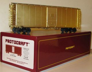 PROTCRAFT BRASS MODEL # 3201 Fa 106 BOX CAR WITH P 48 WHEELS FOR MP