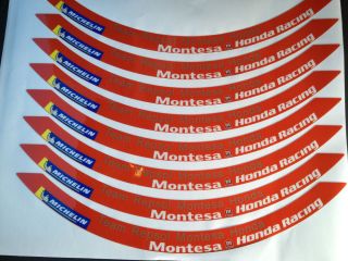 Montesa Cota 4RT Racing Factory Trials Bike Rim Stickers Decals