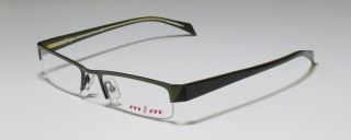 New Alain Mikli 753 52 19 143 Green Black Semi Rim Eyeglass Glasses