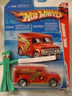 New 2010 Hot Wheels Paramedic Armored Truck 182★RED★