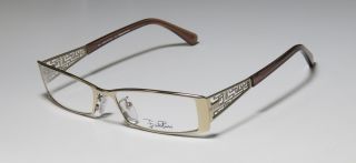 New Emilio Pucci 2110 52 16 135 Gold Brown Full Rim Eyeglass Glasses