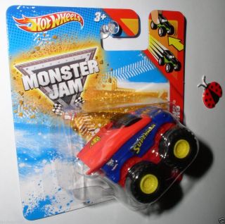Hot Wheels Superman Mini Monster Jam Speed Demons Pull Back 2012 Last