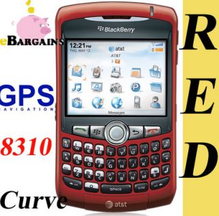 New Rim Blackberry 8310 Curve Unlocked Phone at T Red