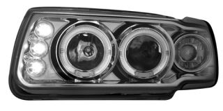 VW Polo 6N Halo Rims Angel Eyes Headlights Chrome 2