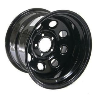 Cragar Soft 8 Black Steel Wheels 15x10 5x4 75 Set of 5