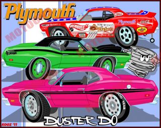 70 71 Plymouth Duster Tribute art 340 Twister Hot Wheels Mongoose