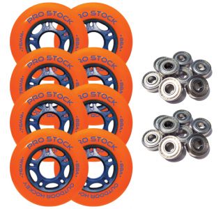 PRO STOCK Outdoor Inline Skate Wheels 76mm Asphalt Formula +Abec 9