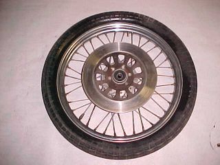 XS650 XS 650 Good Spoked Front Wheel Rim Tire and Brake Rotor