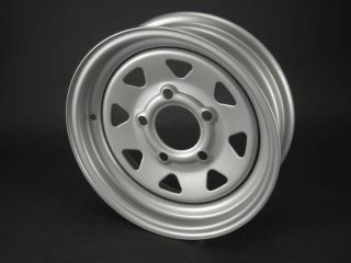 12x4 5 4 5 Silver Spoke Trailer Wheels Rims 12 inch 5 Lug on 4 5 in