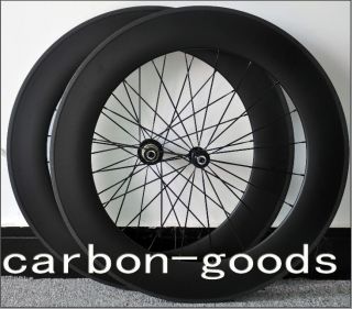 Fiber 3K Matt Finish Road Bike 88mm Tubular Wheels Wheelset