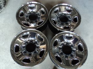 Factory 16 Chevy Chrome Steel Wheels 8 on 6 5 99 10