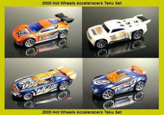 Mattel Hotwheels Acceleracers 4 Car Set Teku New
