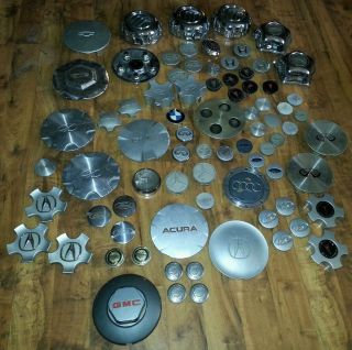 WHOLESALE BOX LOT of 80+ USED OEM Wheel Center Caps Hubcaps Foreign