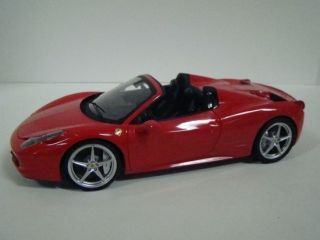 Ferrari 458 Spyder Red 1 18 Mattel Hot Wheels Free SHIP US