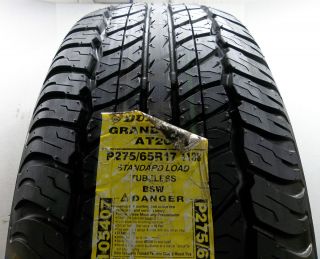 Dunlop P275 65R17 113s Grandtrek AT20 Tire 2756517