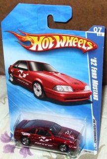 2010 Hot Wheels 07 10 Red 92 Ford Mustang