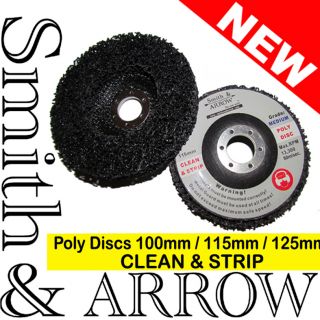2X 4 5 Poly Strip Wheels Disc Car Paint Rust Removal Clean Angle