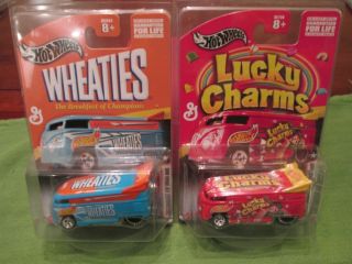 Hot Wheels VW Drag Bus Lot of 2 Wheaties and Lucky Charms