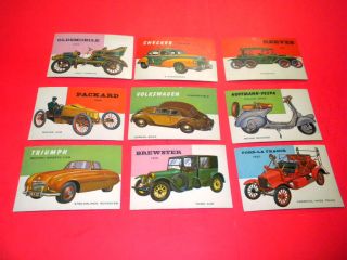 World on Wheels 9 Cards 117 149 Topps TCG 1953 Lot Cars Trucks and