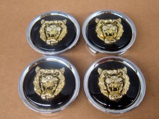 Jaguar Wheel Badge Center Cap Black and Gold Growler 4 MNA6249FA