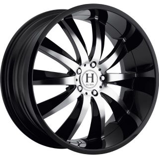 20 inch Helo HE851 Black Wheels Rims Staggered 5x120