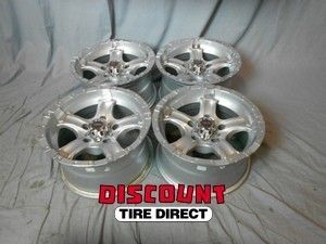 Used 15x8 5x127 5 127 Chaos 5 Silver Machined Wheels Rims