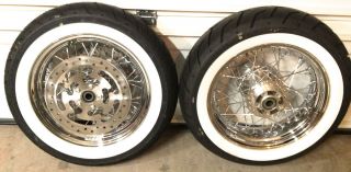 Davidson RoadKing Classic WHITEWALL tires and chrome spoked wheels NEW