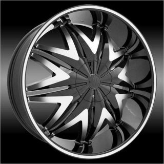 24 inch Krystal Black Wheels Rims 5x5 5x127 15