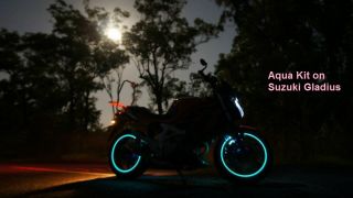 Style Motorcycle Wheel Rim Light Kit Better Than Rim Tape Aqua