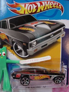 2012 i HW 68 Chevy NOVA SS 1968 #171★New BLACK★Hot Wheels Racing