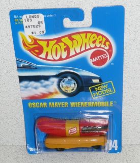 Hot Wheels 1991 blackwall Oscar Mayer Wienermobile Blue Card MOC 204