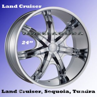 24 Rims Chrome 35T Toyota Land Cruiser Sequoia Tundra 5 150 Bolt