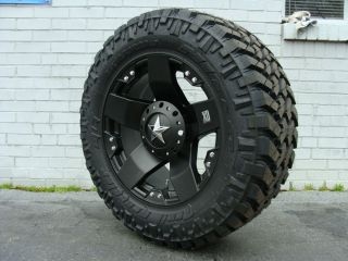 20 XD Rockstar Black 295 65R20 Nitto Trail MT 35 5 Mud Tires Dodge