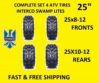 25 Swamp Lite ATV Tires Set 4 2 25x8 12 2 25x10 12