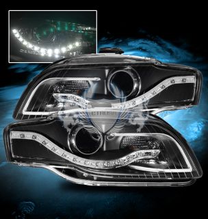 Audi A4 S4 RS4 LED Projector Head Lights Front Lamp Blk
